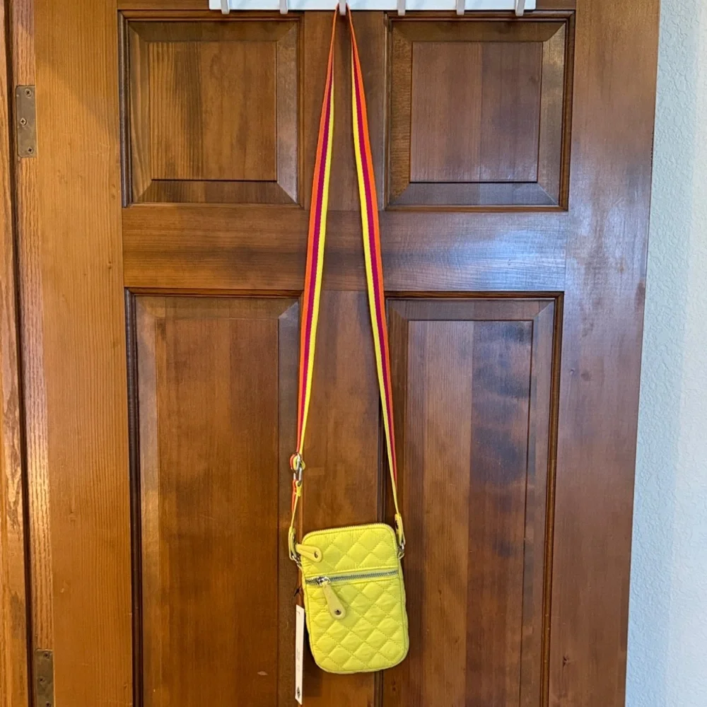 Sondra Roberts Yellow Quilted Crossbody Bag - Picture 2 of 5